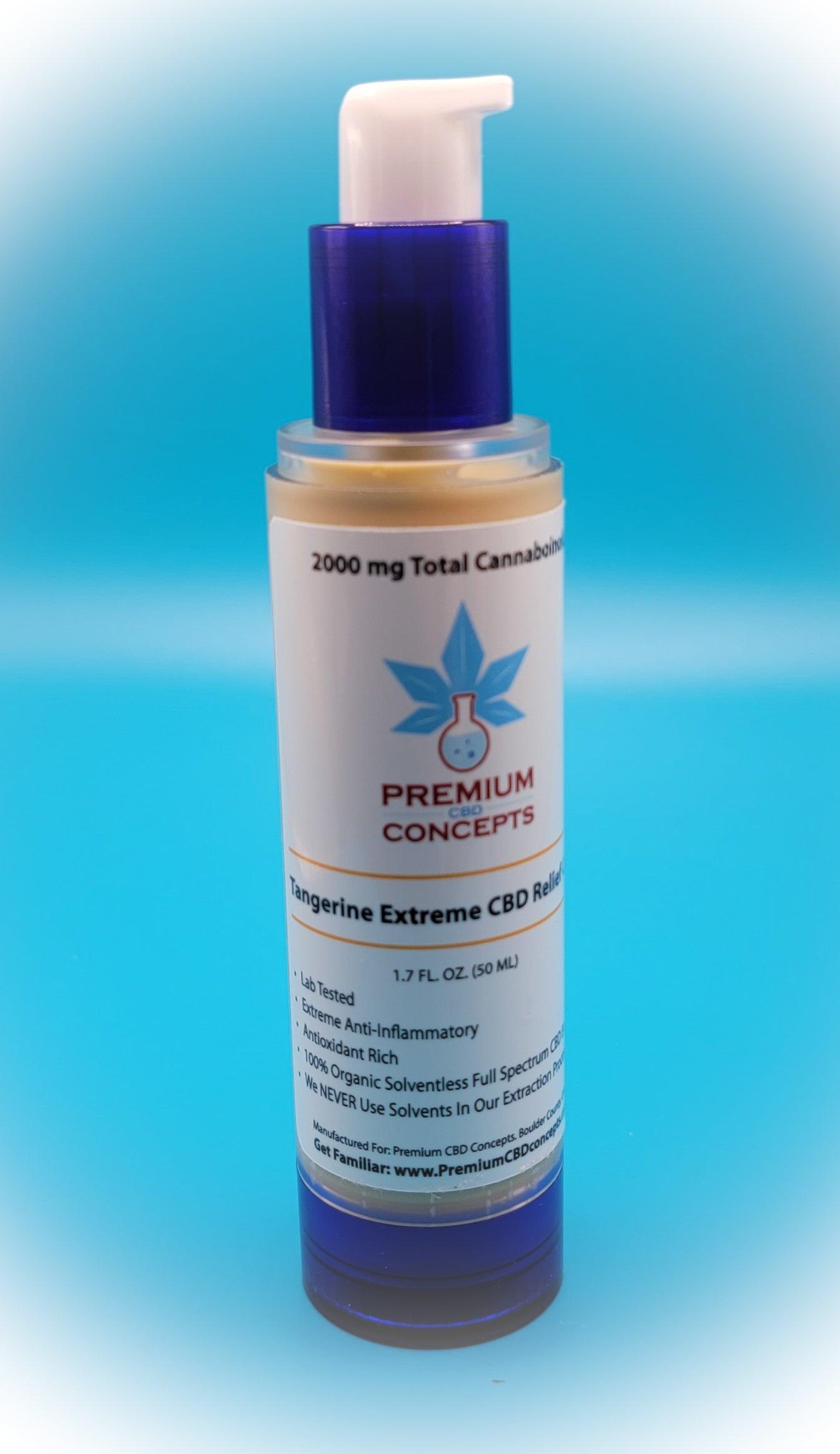 Tangerine Extreme CBD Relief Cream - 2000 mg - 1.7 fl. oz. - Premium CBD Concepts