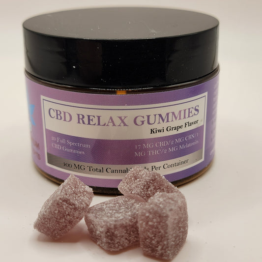 CBD Relaxed Kiwi-Grape Gummies - 400 mg Full Spectrum