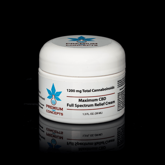 Maximum CBD Full Spectrum Relief Cream - 1200 mg - 1.3 fl. oz. - Premium CBD Concepts